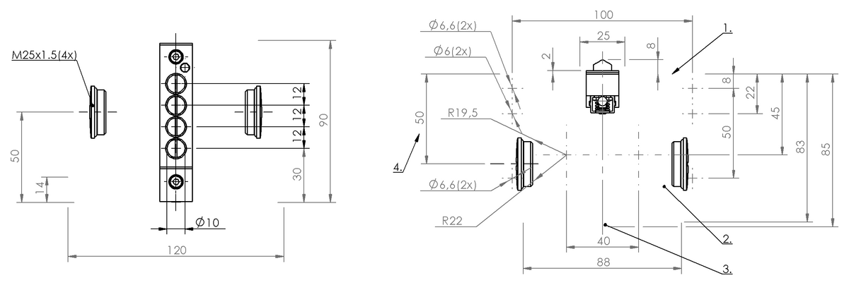 Mechanical multiple position limit switches with interchangeable plunger unit