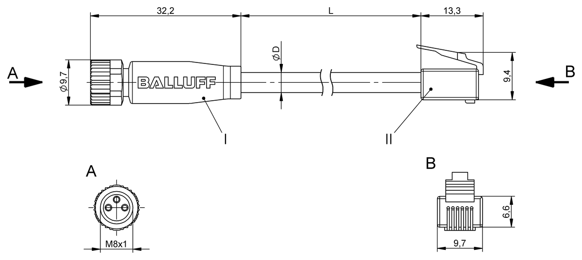 Double-ended cordsets