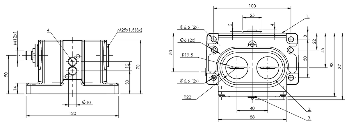 Inductive multiple position limit switches