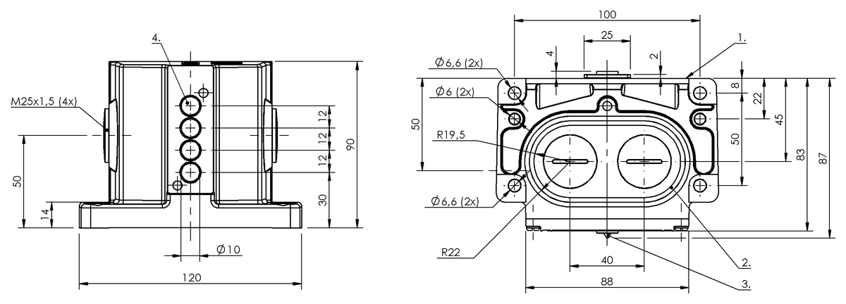 Inductive multiple position limit switches