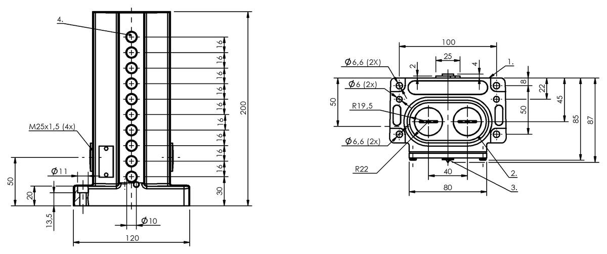 Inductive multiple position limit switches