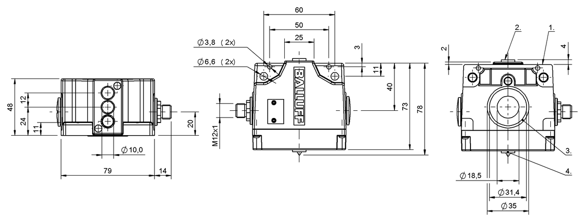 誘導型マルチポジションスイッチ