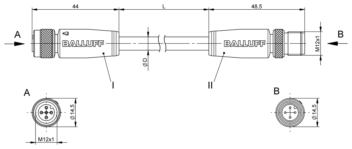 Double-ended cordsets