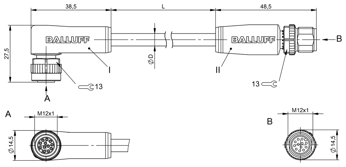 Double-ended cordsets