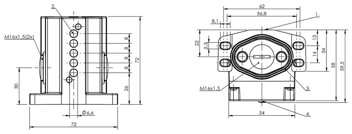 Inductive multiple position limit switches