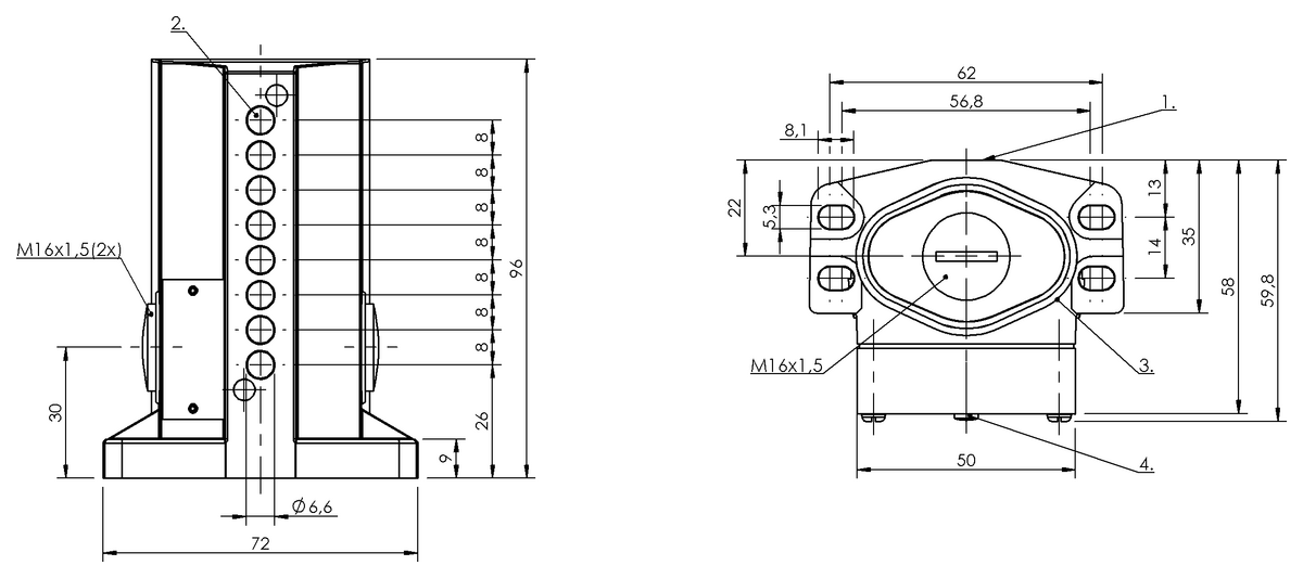 Inductive multiple position limit switches