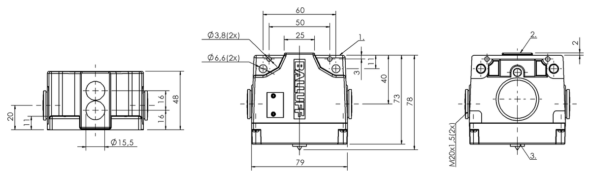 Inductive multiple position limit switches