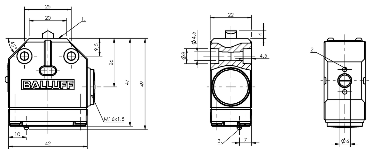 Mechanische Einzelpositionsschalter mit Zwangstrennung