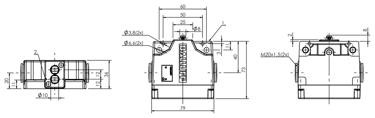 带安全开关点位的机械式组合限位开关