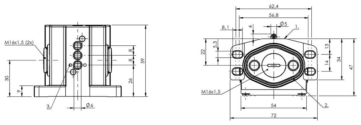 Mechanische Reihenpositionsschalter mit Zwangstrennung