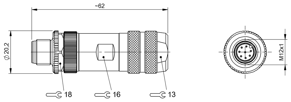 Connettore a cablare