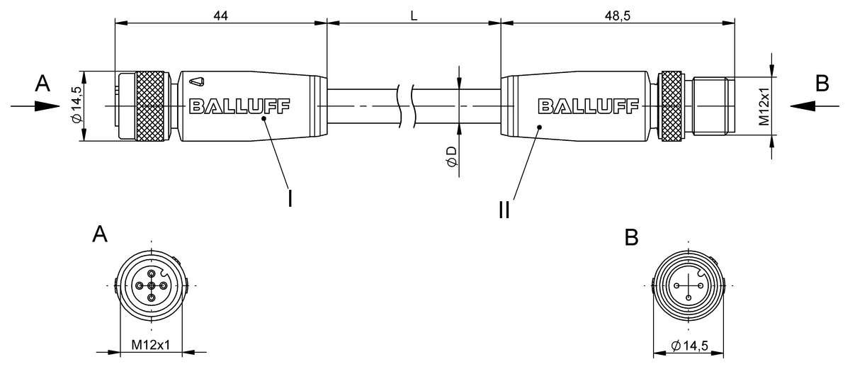 Double-ended cordsets