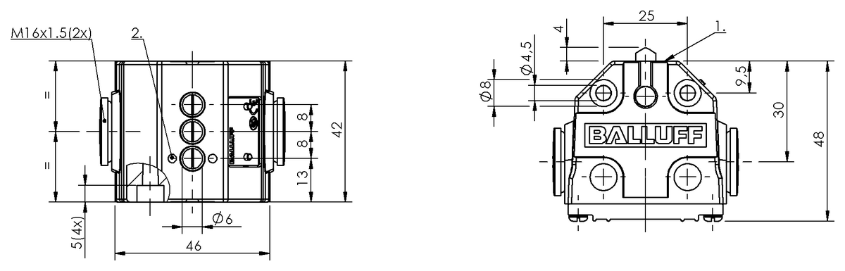 Mechanical multiple position limit switches with safety switch positions