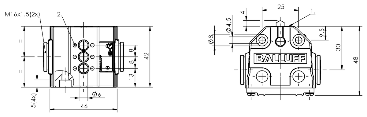 Mechanical multiple position limit switches with safety switch positions