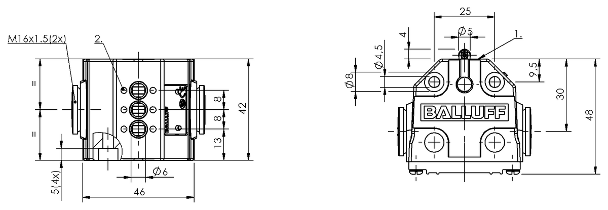 Mechanical multiple position limit switches with safety switch positions