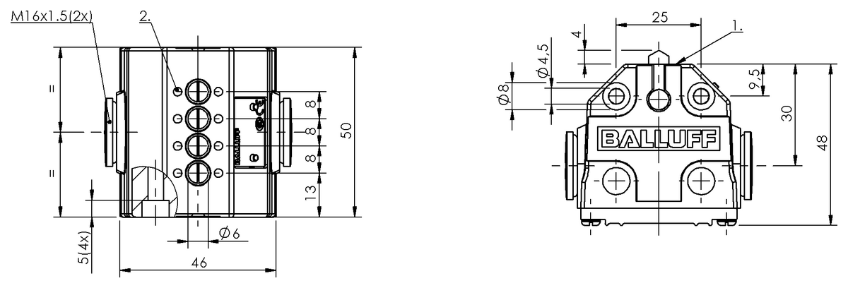 Mechanical multiple position limit switches with safety switch positions