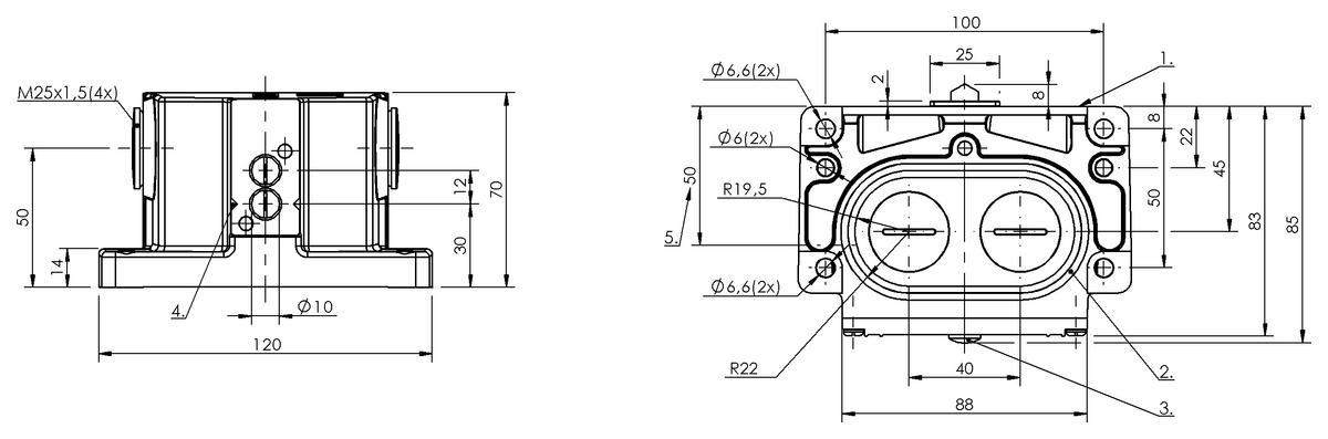 Mechanical multiple position limit switches with safety switch positions