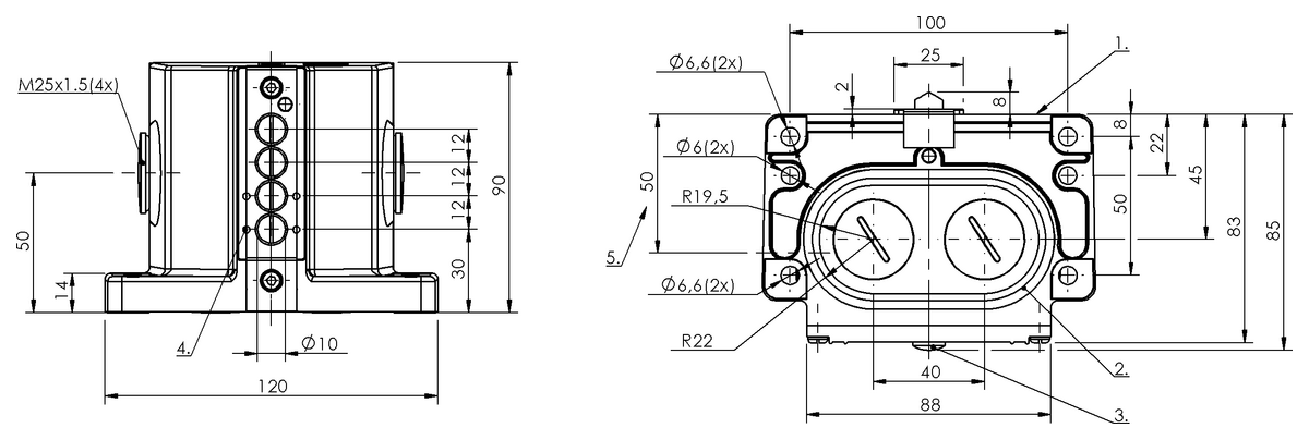 Mechanical multiple position limit switches with safety switch positions