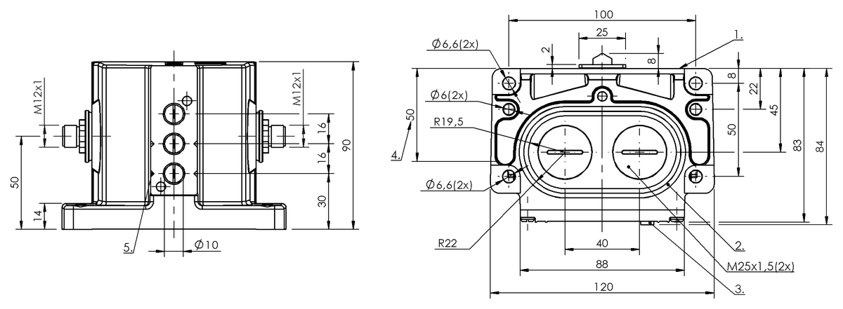 Mechanical multiple position limit switches with safety switch positions