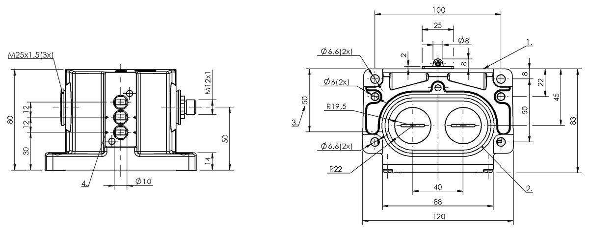 Mechanical multiple position limit switches with safety switch positions