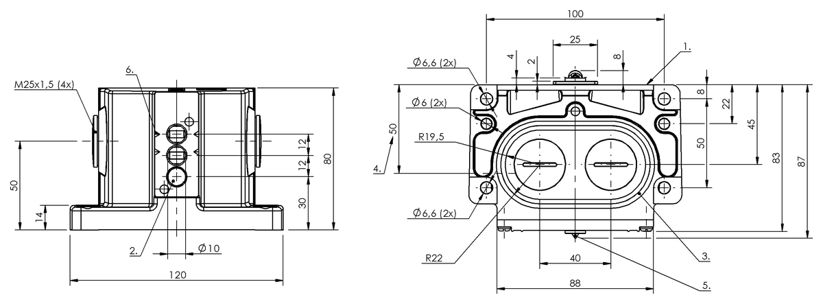 Emniyet sviç konumları bulunan mekanik çok konumlu limit sviçleri