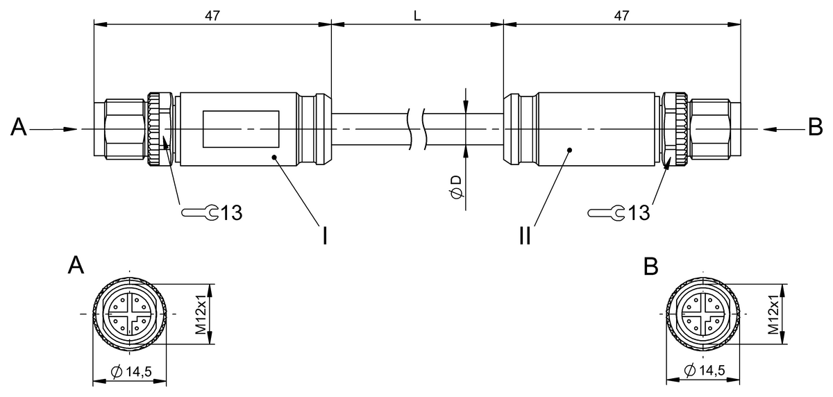 Double-ended cordsets