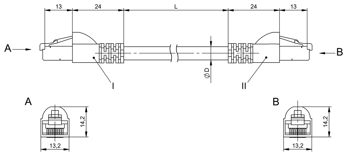 Double-ended cordsets