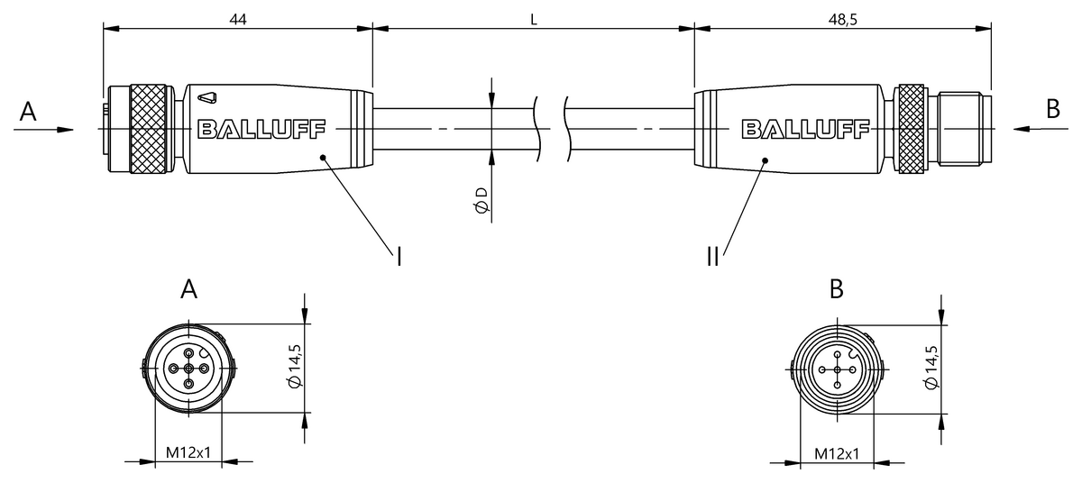 Double-ended cordsets