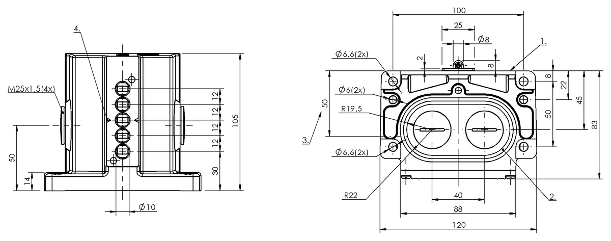 Mechanical multiple position limit switches with safety switch positions
