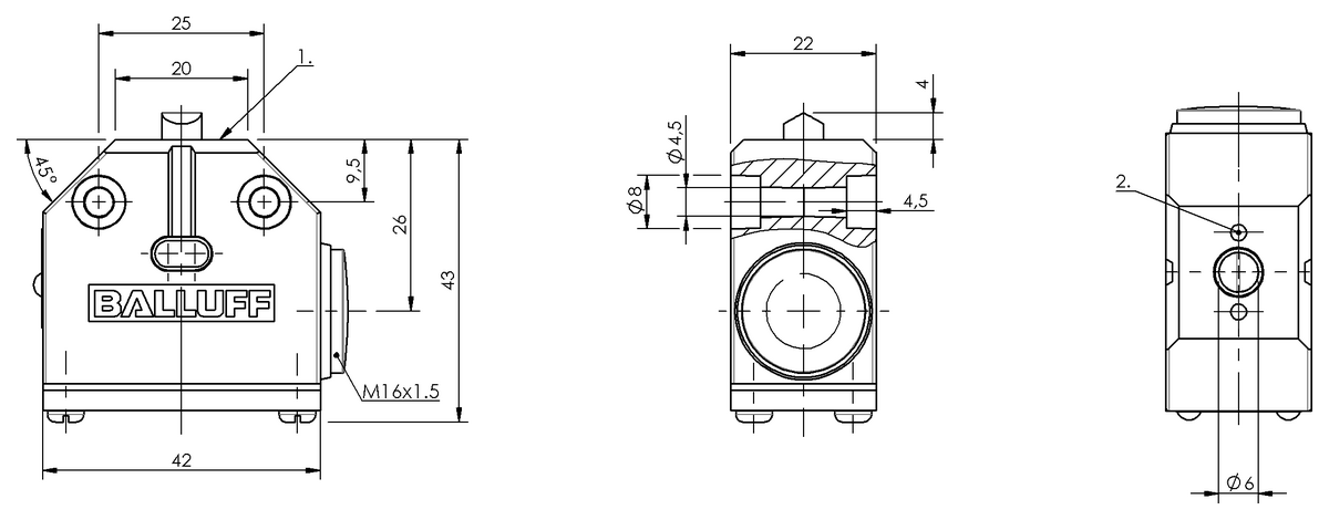 Mechanical single position limit switches with positive opening