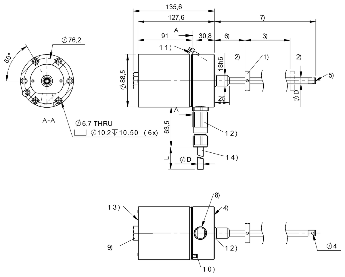 Magnetostrictive linear position sensors for explosive areas
