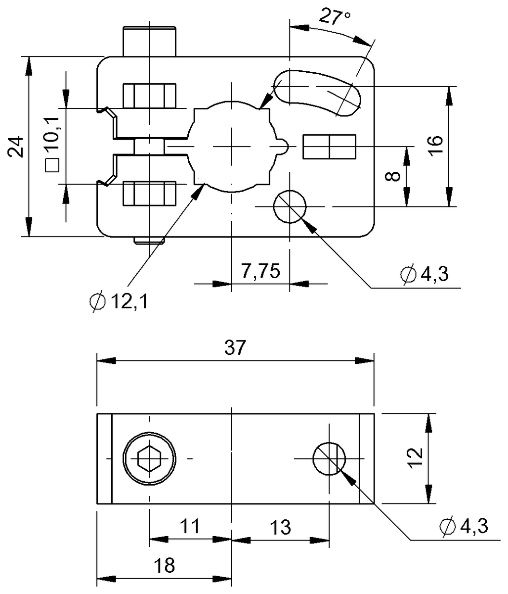 Haltewinkel für optoelektronische Sensoren