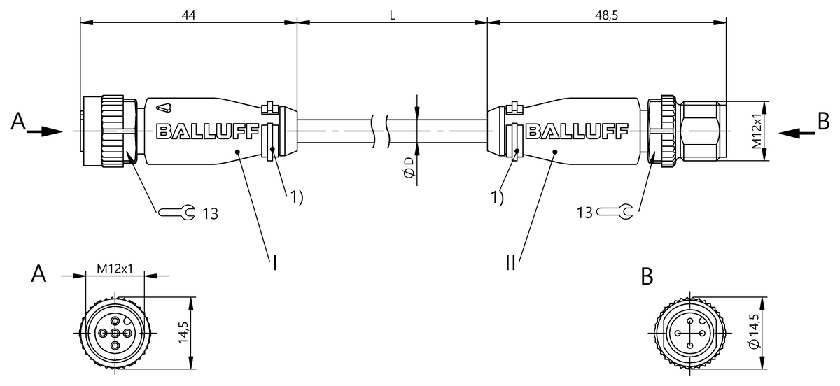 Double-ended cordsets