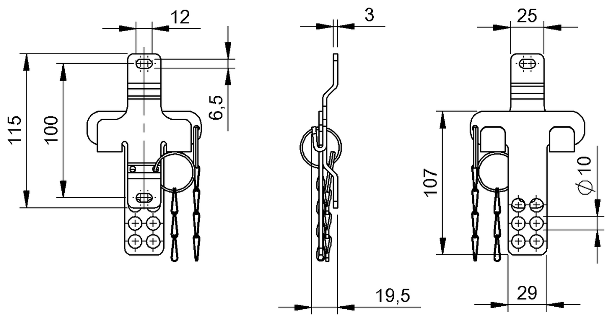 Soportes para sensores y dispositivos de seguridad