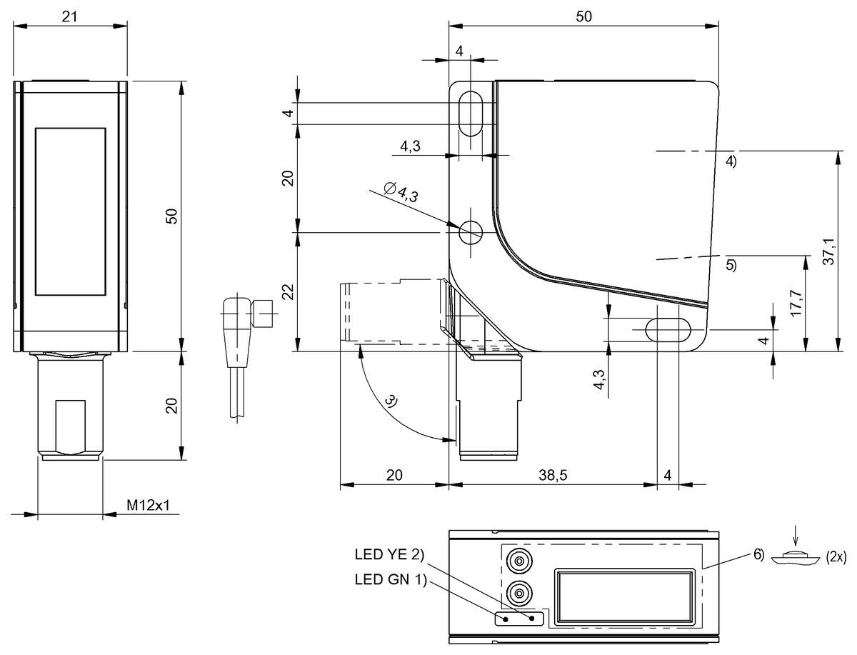 Photoelectric distance sensors