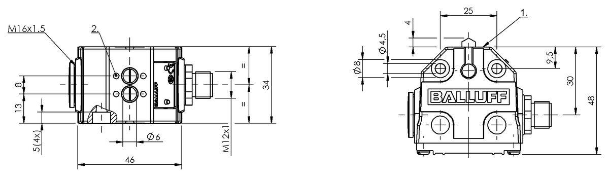 Mechanical multiple position limit switches with safety switch positions