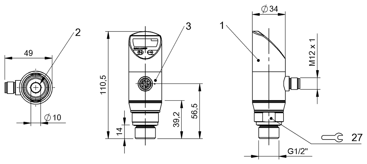 Digital pressure sensors with display