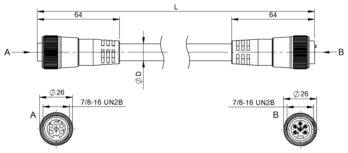 Double-ended cordsets
