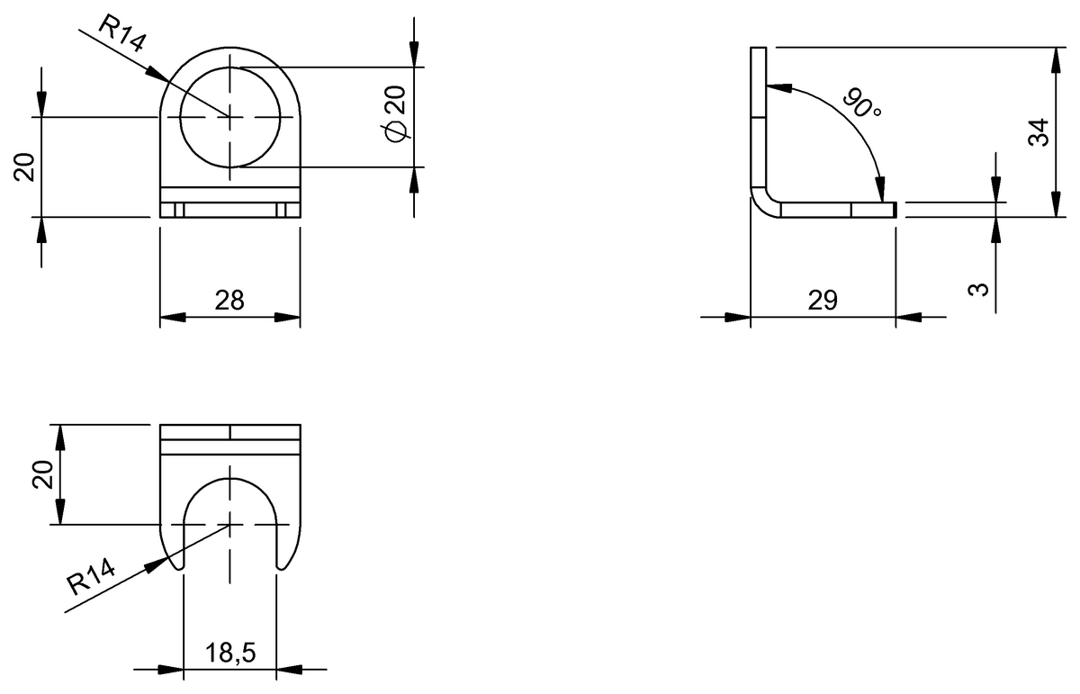 Acessório de fixação flexível