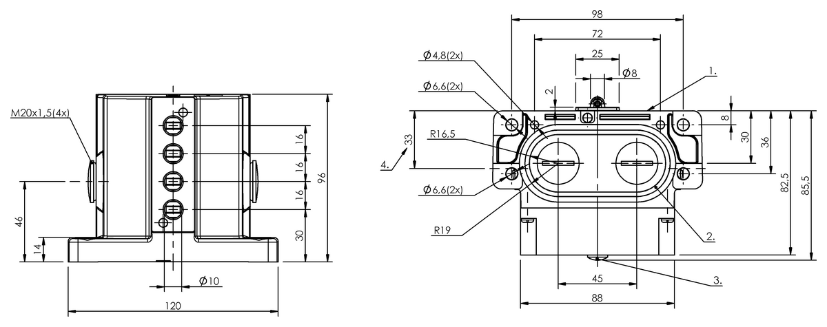 Mechanische Reihenpositionsschalter