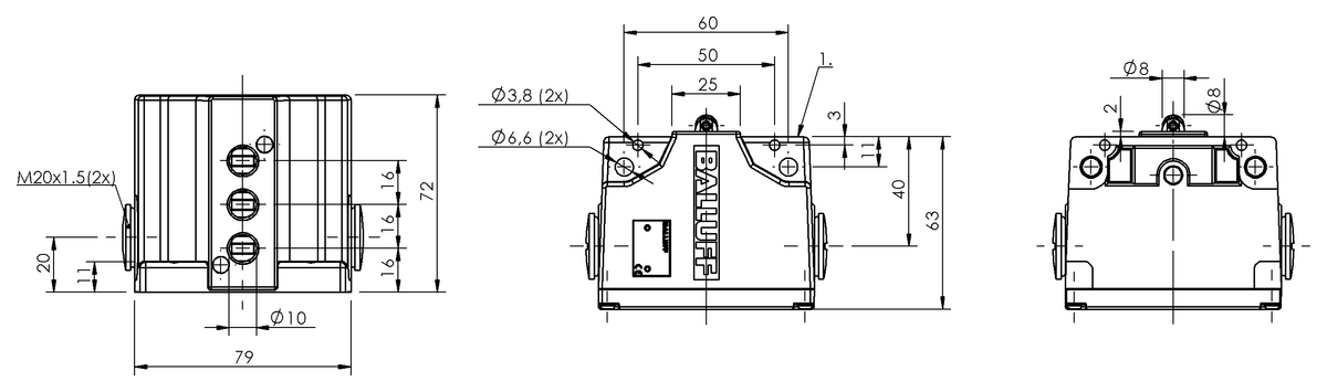 Mechanical multiple position limit switches
