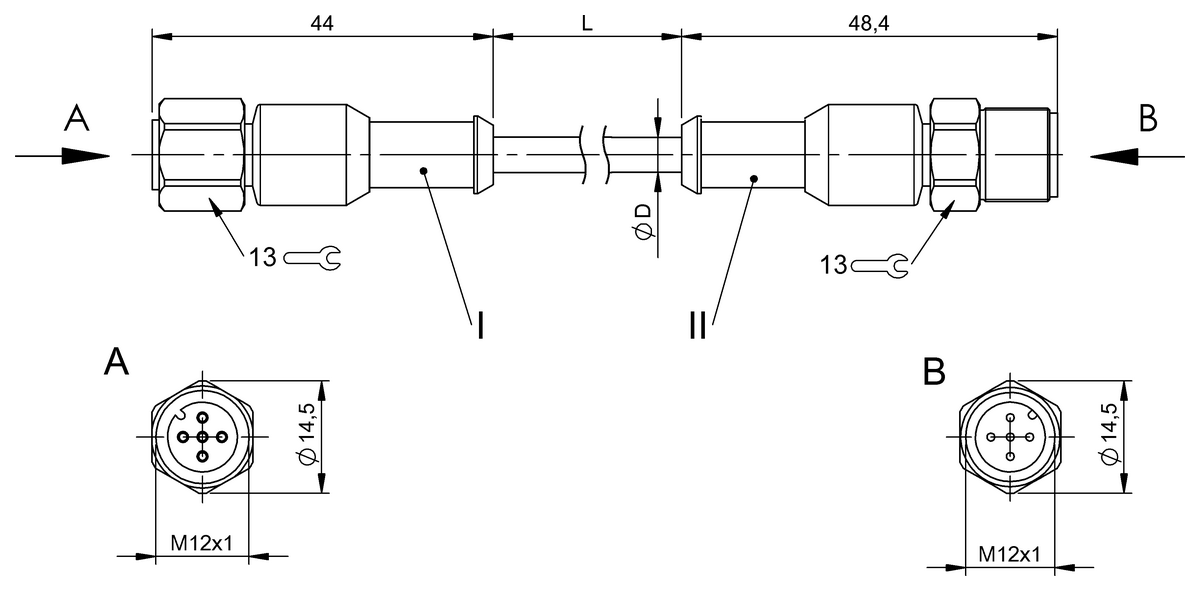 Double-ended cordsets