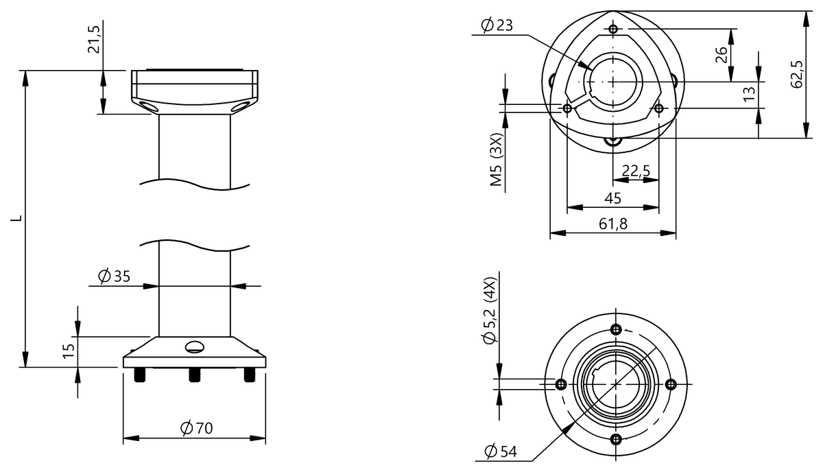 Brackets for Human Machine Interfaces