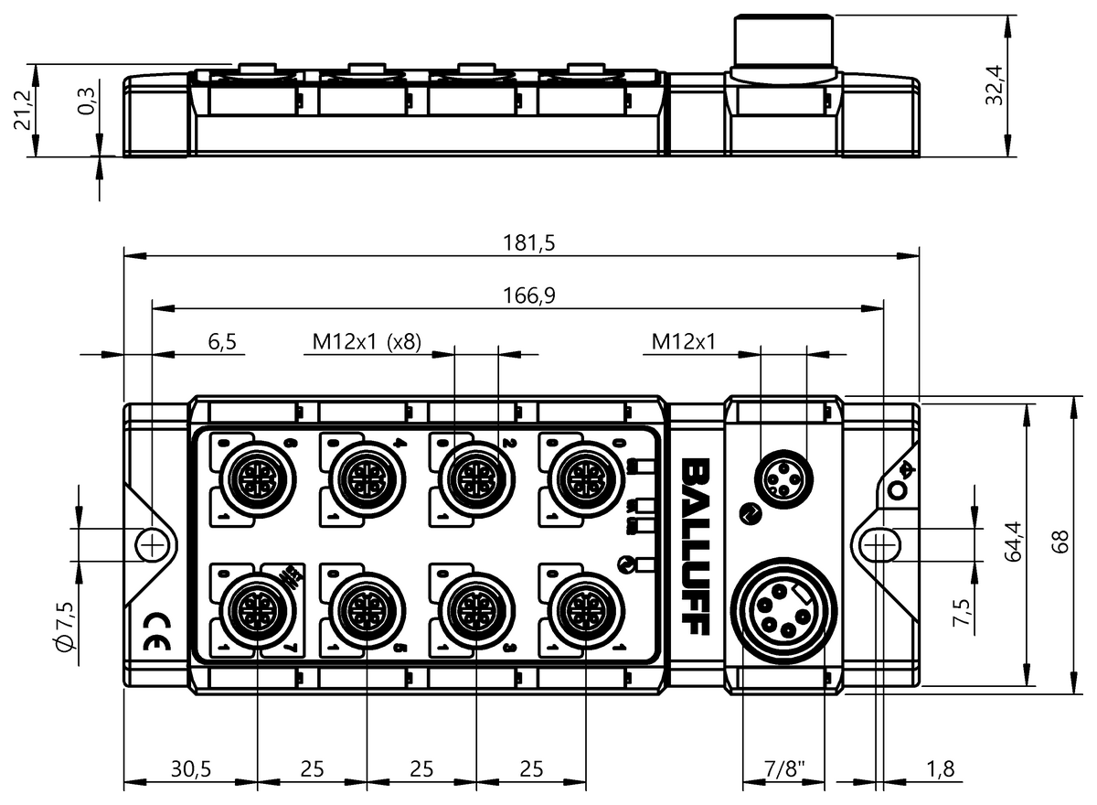IO-Link sensor/actuator hubs