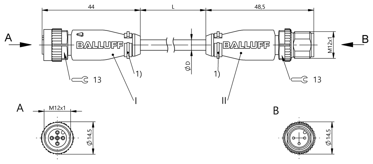 Double-ended cordsets