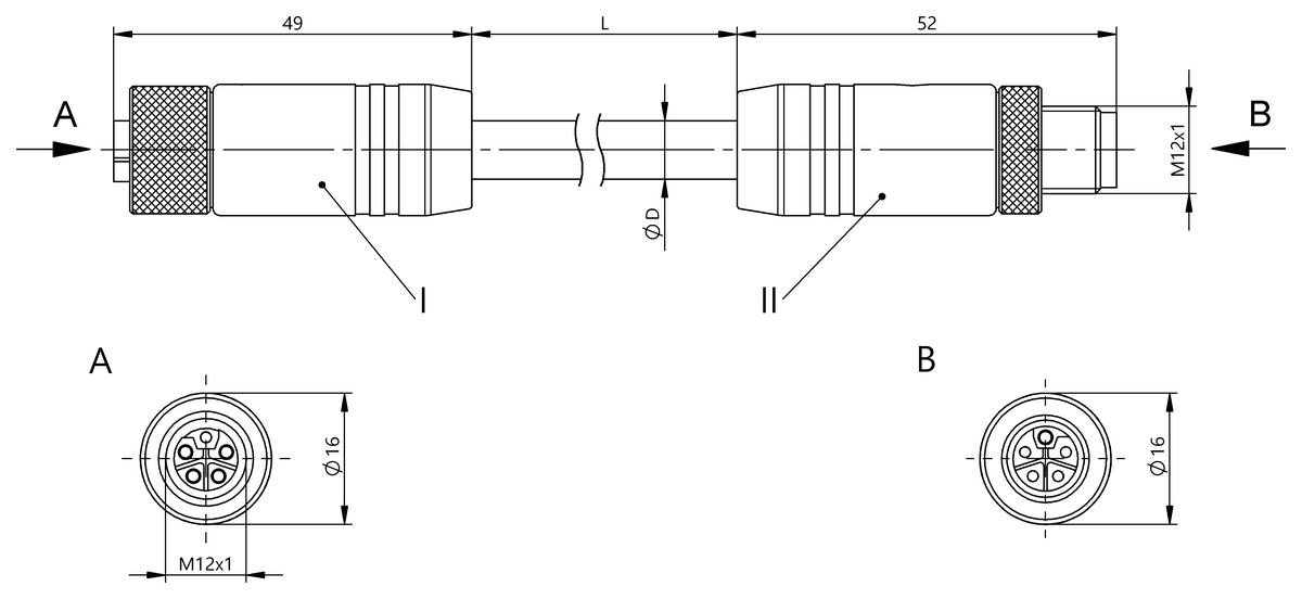 Double-ended cordsets