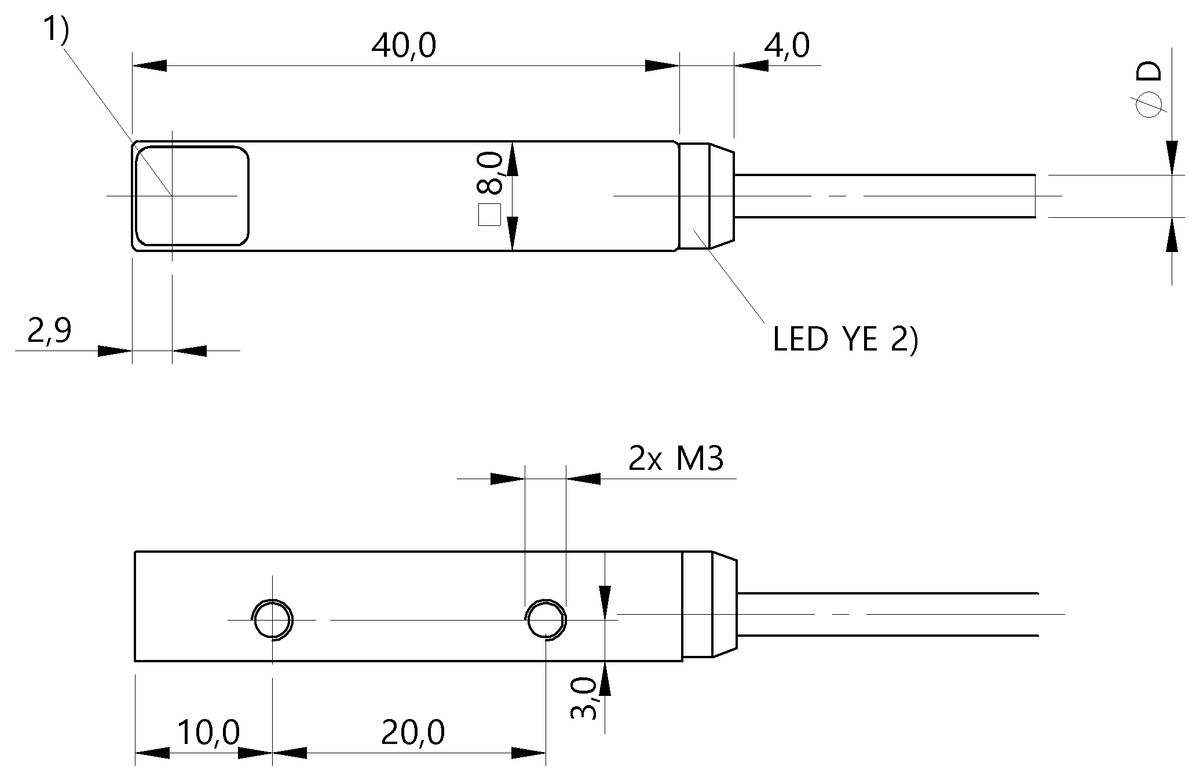 Through-beam sensors