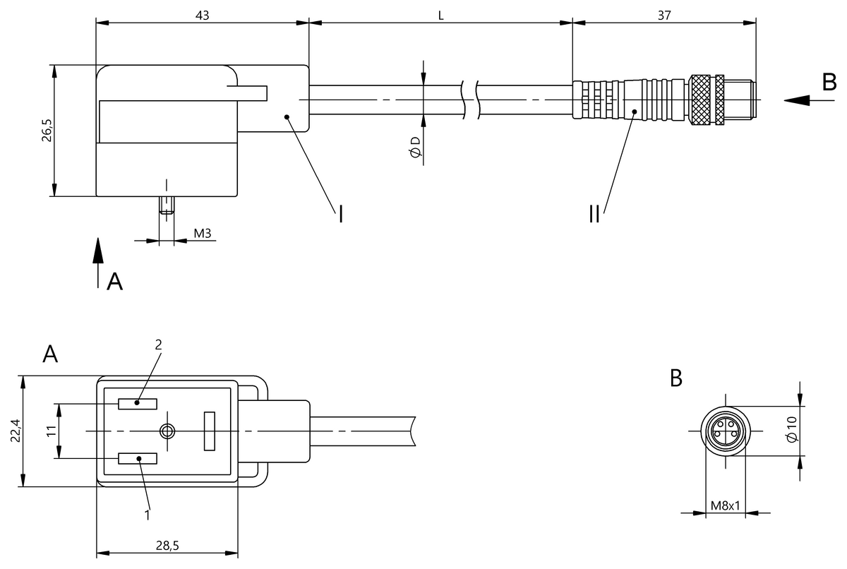Double-ended cordsets