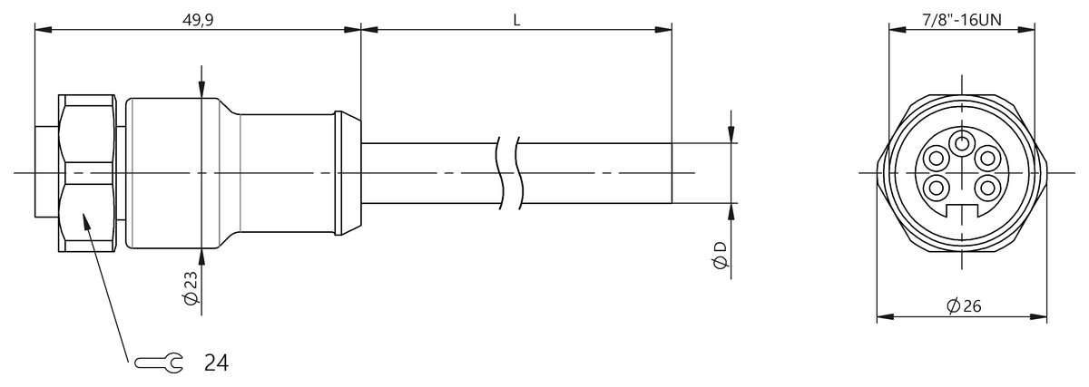 Single-ended cordsets
