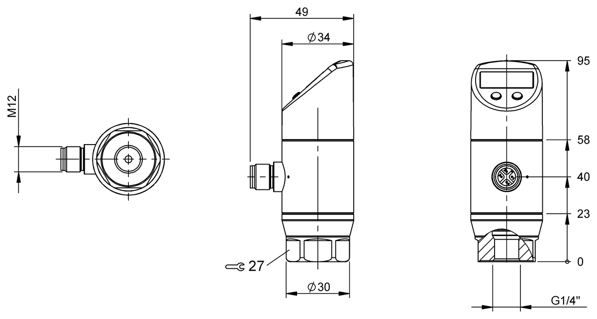 Pressure sensors with display